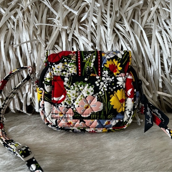 VERA BRADLEY Poppy Fields Little Hip Bag Crossbody Belt Bag Y2K Red Floral 2010 - Picture 5 of 15